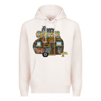 Pale Pink Happy Camper Premium Hoodie - CowhideDigitalArt