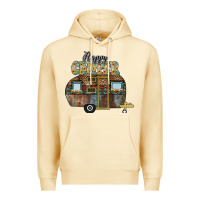 Pina Colada Happy Camper Premium Hoodie - CowhideDigitalArt