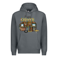 Rock Happy Camper Premium Hoodie - CowhideDigitalArt