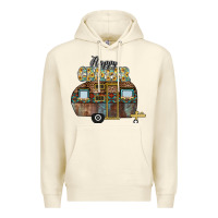 Sandshell Happy Camper Premium Hoodie - CowhideDigitalArt