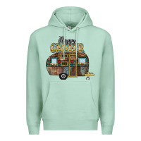 Seafoam Happy Camper Premium Hoodie - CowhideDigitalArt