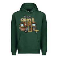 Sports Green Happy Camper Premium Hoodie - CowhideDigitalArt