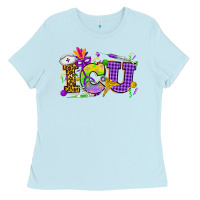 Baby Blue Mardi Gras ICU Nurse Ladies Tee - HowdyJamesFarm