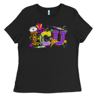 Black Mardi Gras ICU Nurse Ladies Tee - HowdyJamesFarm