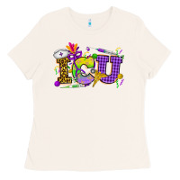 Bone Mardi Gras ICU Nurse Ladies Tee - HowdyJamesFarm