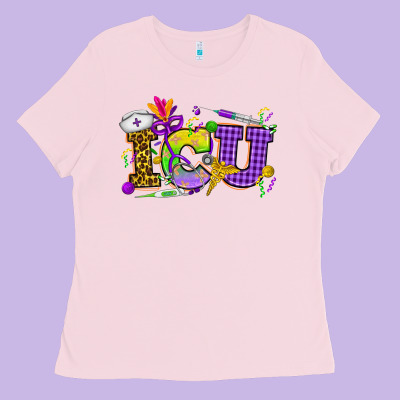 Mardi Gras Icu Nurse Ladies Tee Designed By Howdyjamesfarm