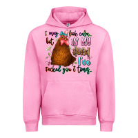 Fuchsia Pink i may look calm but in my head ive pecked you 3 ti Urban Hoodie - JahusDesignShop