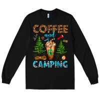 Black Coffee And Camping Frappe Long Sleeve Tee - FaDigitalArtStudio