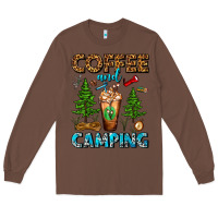 Chestnut Coffee And Camping Frappe Long Sleeve Tee - FaDigitalArtStudio