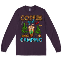 Plum Coffee And Camping Frappe Long Sleeve Tee - FaDigitalArtStudio
