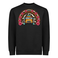 Black school bus leopard cowhide rainbow Heavyweight Sweatshirt - Artiststas