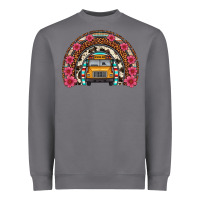 Storm school bus leopard cowhide rainbow Heavyweight Sweatshirt - Artiststas