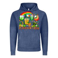 Vintage Denim St. Patrick's wine glasses Vintage Hoodie - OliviaCreatesArt