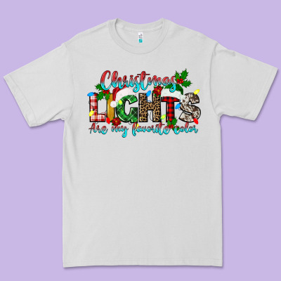 Christmas Lights Are My Favorite Premium Tee Designed By Texasbilliewilder