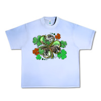 Grape Ice St. Patrick's Day shamrock leopard and cowhide Urban Heavy Tee - CowGirlArtShop