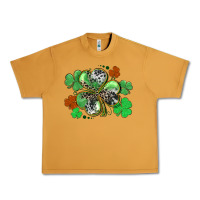 Peanut Butter St. Patrick's Day shamrock leopard and cowhide Urban Heavy Tee - CowGirlArtShop