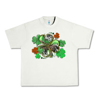 Pistachio St. Patrick's Day shamrock leopard and cowhide Urban Heavy Tee - CowGirlArtShop