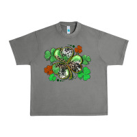 Tornado St. Patrick's Day shamrock leopard and cowhide Urban Heavy Tee - CowGirlArtShop