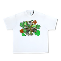 St. Patrick's Day Shamrock Leopard And Cowhide Urban Heavy Tee | Teevron