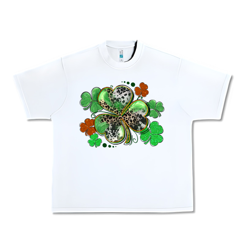 St. Patrick's Day Shamrock Leopard And Cowhide Urban Heavy Tee by CowGirlArtShop | Teevron