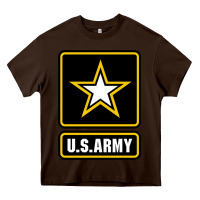 Chocolate Brown Army strong Classic Heavy Core Tee - maiPhamDesign
