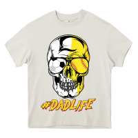 Cream Dad life Sugar Skull for Soccer Softball Halloween Costume Heavy Core Tee - maiPhamDesign