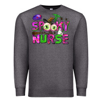 Charcoal Heather spooky nurse Premium Sweatshirt - AdoDesignShop