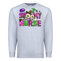 Heather Grey spooky nurse Premium Sweatshirt - AdoDesignShop