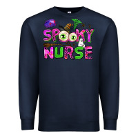 Navy spooky nurse Premium Sweatshirt - AdoDesignShop