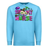 Ocean Blue spooky nurse Premium Sweatshirt - AdoDesignShop