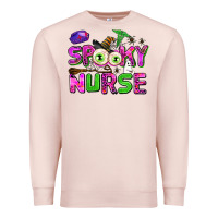 Pale Pink spooky nurse Premium Sweatshirt - AdoDesignShop