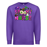 Purple spooky nurse Premium Sweatshirt - AdoDesignShop