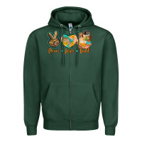 Sports Green peace love fall Zipper Hoodie - BarkalooDesign