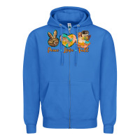 True Royal peace love fall Zipper Hoodie - BarkalooDesign