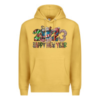 Antique Gold 2023 Happy New Year Premium Hoodie - CowhideDigitalArt