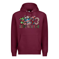 Burgundy 2023 Happy New Year Premium Hoodie - CowhideDigitalArt