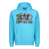 Ocean Blue 2023 Happy New Year Premium Hoodie - CowhideDigitalArt