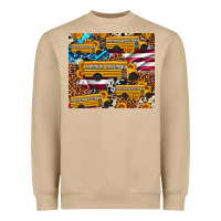 Mushroom school bus American flag sunflower cowhide leopard Heavyweight Sweatshirt - Artiststas