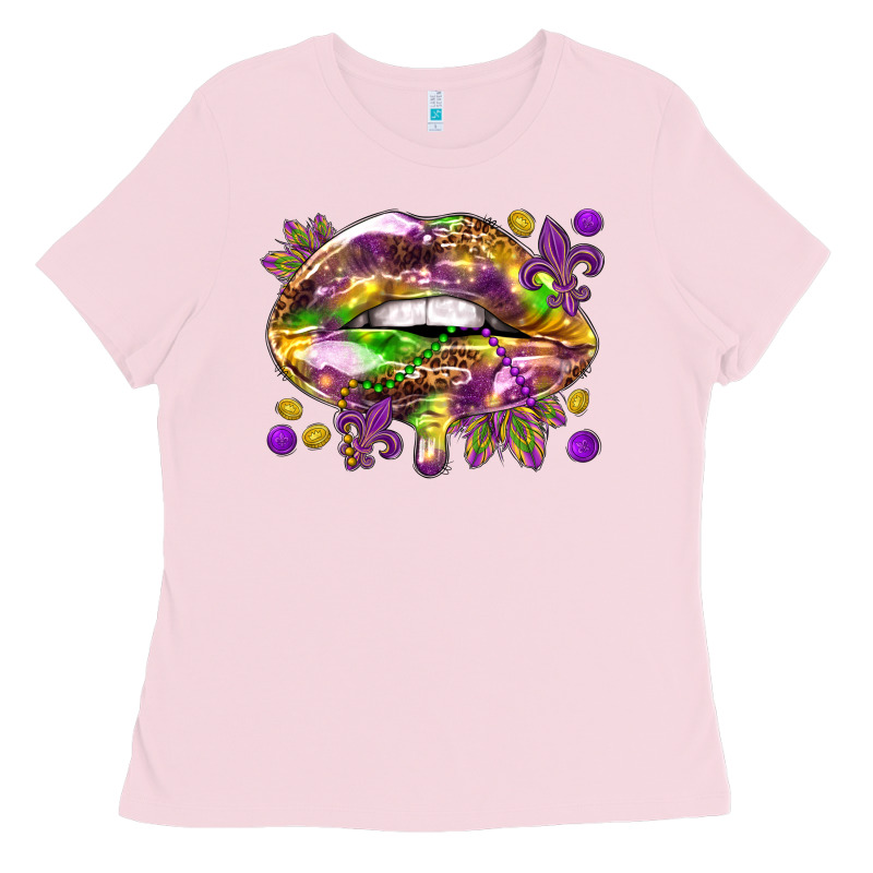 Mardi Gras Lips Ladies Tee by HowdyJamesFarm | Teevron