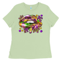 Matcha Mardi Gras lips Ladies Tee - HowdyJamesFarm