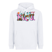 White nicu Heavyweight Hoodie - AdoDesignShop
