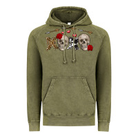Xoxo Valentine Skulls Valentine's Day Vintage Hoodie | Teevron
