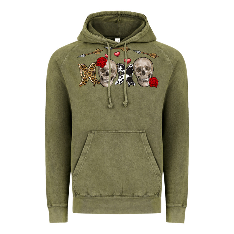 Xoxo Valentine Skulls Valentine's Day Vintage Hoodie by FaDigitalArtStudio | Teevron