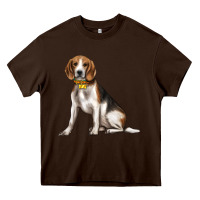 Chocolate Brown beagle with overflow Heavy Core Tee - texasbilliewilder