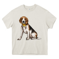 Cream beagle with overflow Heavy Core Tee - texasbilliewilder