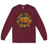 Burgundy pumpkin sunflower Long Sleeve Tee - RanaPortraitStore