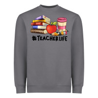 Storm teacher life with books  pen and coffee Heavyweight Sweatshirt - Artiststas