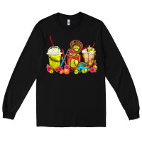 Black Softball Coffee Cups Long Sleeve Tee - FaDigitalArtStudio