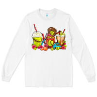 White Softball Coffee Cups Long Sleeve Tee - FaDigitalArtStudio