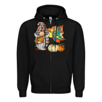 Black it's fall y'all gnome Zipper Hoodie - BarkalooDesign